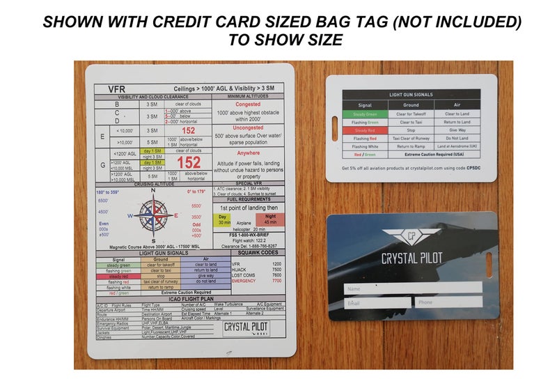 Crystal Pilot VFR-IFR Placard (Pocket) - Image 3